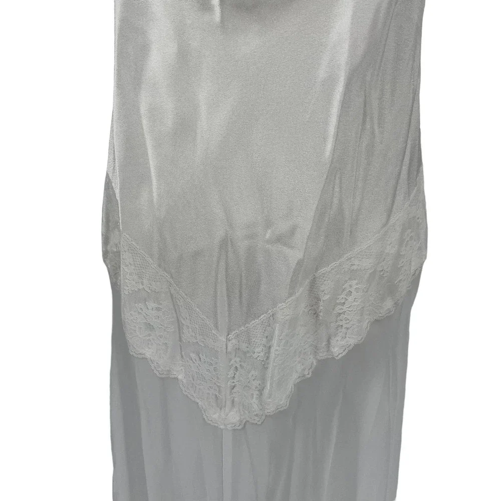 Vintage Nightgown & Robe Set Me 2 Sleepwear White ILGWU Women’s Large - Picture 8 of 16